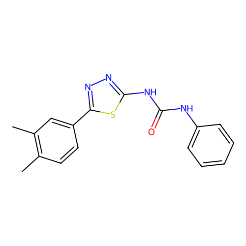 1-[5-(3,4-Dimethylphenyl)-1,3,4-thiadiazol-2-yl]-3-phenylurea structure