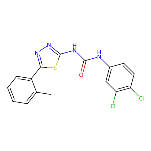 1-(3,4-Dichlorophenyl)-3-[5-(2-methylphenyl)-1,3,4-thiadiazol-2-yl]urea structure