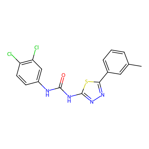 1-(3,4-Dichlorophenyl)-3-[5-(3-methylphenyl)-1,3,4-thiadiazol-2-yl]urea structure
