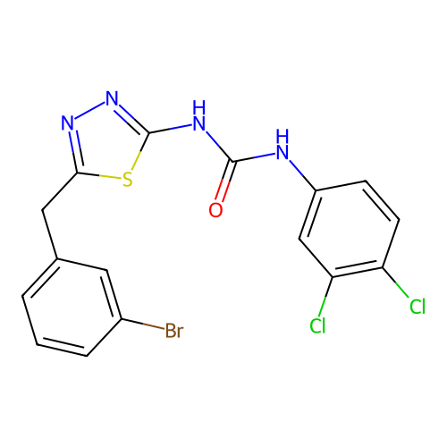1-(5-(3-Bromobenzyl)-1,3,4-thiadiazol-2-yl)-3-(3,4-dichlorophenyl)urea structure