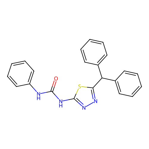 1-(5-Benzhydryl-1,3,4-thiadiazol-2-yl)-3-phenylurea structure