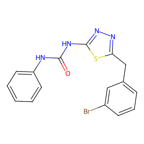 1-(5-(3-Bromobenzyl)-1,3,4-thiadiazol-2-yl)-3-phenylurea structure