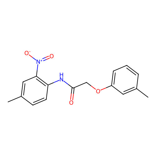 N-(4-methyl-2-nitrophenyl)-2-(3-methylphenoxy)acetamide structure