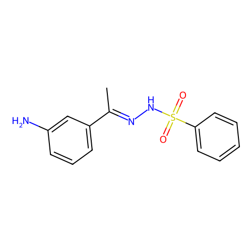 N'-[(1E)-1-(3-aminophenyl)ethylidene]benzenesulfonohydrazide structure