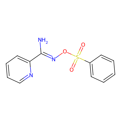 N'-[(phenylsulfonyl)oxy]-2-pyridinecarboximidamide structure
