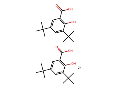 3,5-Di-tert-butylsalicylic acid zinc salt structure
