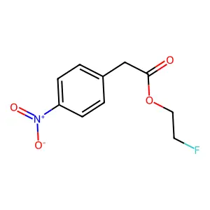 Acetic acid, (p-nitrophenyl)-, 2-fluoroethyl ester structure