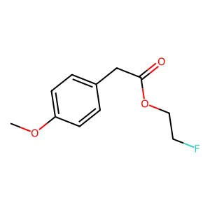 Acetic acid, (p-methoxyphenyl)-, 2-fluoroethyl ester structure