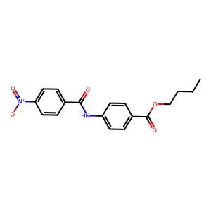 Butyl 4-[(4-nitrobenzoyl)amino]benzoate structure