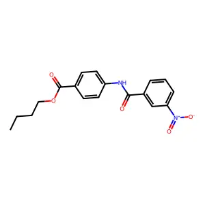 Butyl 4-{[(3-nitrophenyl)carbonyl]amino}benzoate structure