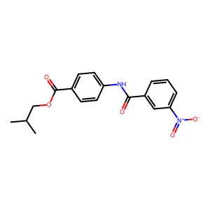 2-Methylpropyl 4-[(3-nitrobenzoyl)amino]benzoate structure