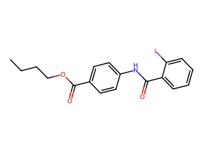 Butyl 4-[(2-iodobenzoyl)amino]benzoate structure