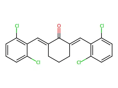 2,6-Bis[(2,6-dichlorophenyl)methylidene]cyclohexan-1-one structure