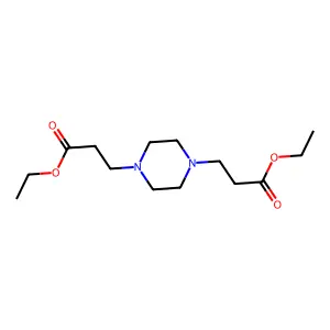 Diethyl piperazine-1,4-dipropionate structure