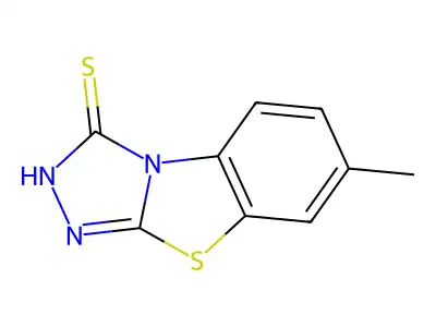 (1,2,4)Triazolo(3,4-b)(1,3)benzothiazole-3(2H)-thione, 7-methyl- structure