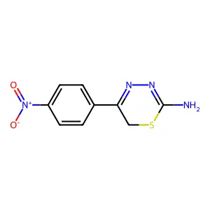 5-(4-nitrophenyl)-6H-1,3,4-thiadiazin-2-amine structure