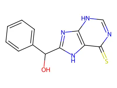 8-[Hydroxy(phenyl)methyl]-3,7-dihydropurine-6-thione structure