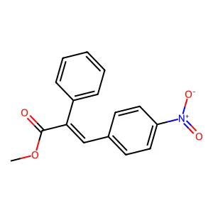 Methyl 3-(4-nitrophenyl)-2-phenyl-prop-2-enoate structure