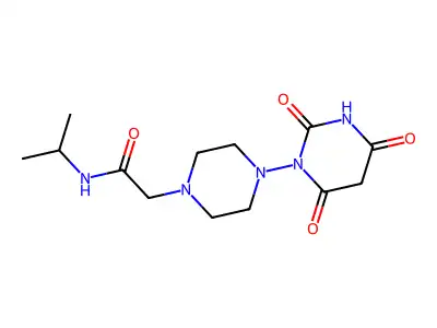 1-Piperzineacetamide, N-(1-methylethyl)-4-(tetrahydro-2,4,6-trioxo-1(2H)-pyrimidinyl)- structure