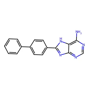 8-(4-phenylphenyl)-7H-purin-6-amine structure