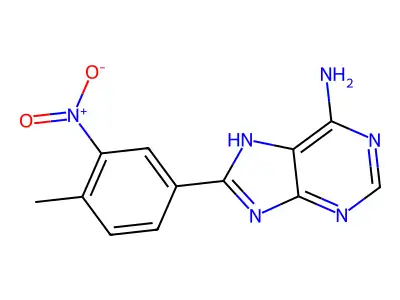 8-(4-methyl-3-nitrophenyl)-7H-purin-6-amine structure