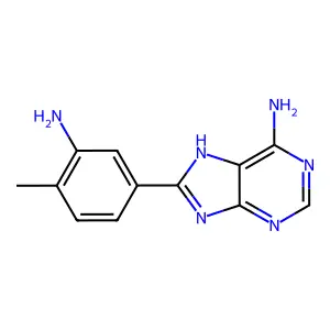 8-(3-amino-4-methylphenyl)-7H-purin-6-amine structure