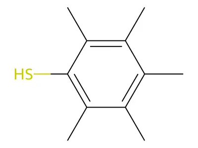 Pentamethylbenzenethiol structure