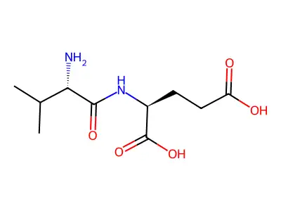 2-(2-Amino-3-methylbutanoylamino)pentanedioic acid structure