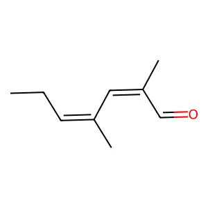 2,4-Dimethylhepta-2,4-dienal structure