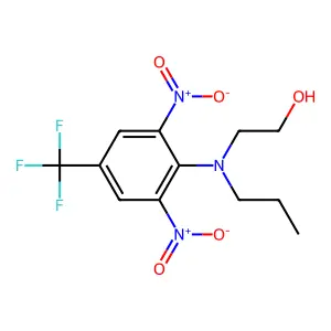 2-((2,6-Dinitro-4-(trifluoromethyl)phenyl)propylamino)ethanol structure