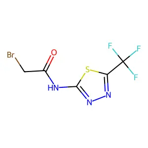 Acetamide, 2-bromo-N-(5-(trifluoromethyl)-1,3,4-thiadiazol-2-yl)- structure