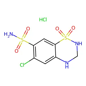 Hydrochlorothiazide hydrochloride structure