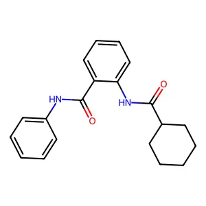2-[(cyclohexylcarbonyl)amino]-N-phenylbenzamide structure