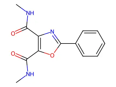 N~4~,N~5~-Dimethyl-2-phenyl-1,3-oxazole-4,5-dicarboximidic acid structure