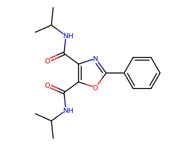 Oxazole-4,5-dicarboxamide, N,N'-diisopropyl-2-phenyl- structure