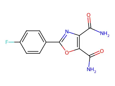 4,5-Oxazoledicarboxamide, 2-(4-fluorophenyl)- structure