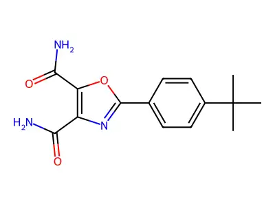 4,5-Oxazoledicarboxamide, 2-(4-(1,1-dimethylethyl)phenyl)- structure