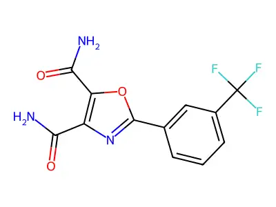 4,5-Oxazoledicarboxamide, 2-(3-(trifluoromethyl)phenyl)- structure