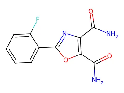 4,5-Oxazoledicarboxamide, 2-(2-fluorophenyl)- structure