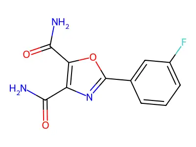 4,5-Oxazoledicarboxamide, 2-(3-fluorophenyl)- structure