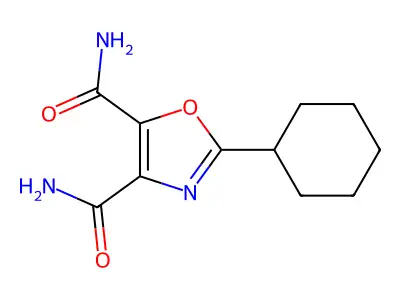 4,5-Oxazoledicarboxamide, 2-cyclohexyl- structure