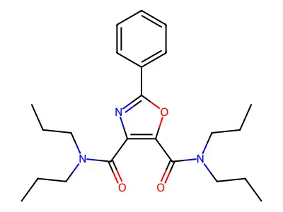 Oxazole-4,5-dicarboxamide, 2-phenyl-N,N,N',N'-tetrapropyl- structure