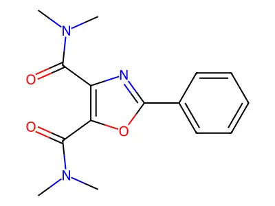 Oxazole-4,5-dicarboxamide, 2-phenyl-N,N,N',N'-tetramethyl- structure