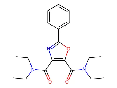 Oxazole-4,5-dicarboxamide, 2-phenyl-N,N,N',N'-tetraethyl- structure