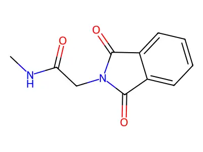 1,3-二氧代-N-甲基-2-异二氢吲哚乙酰胺 structure