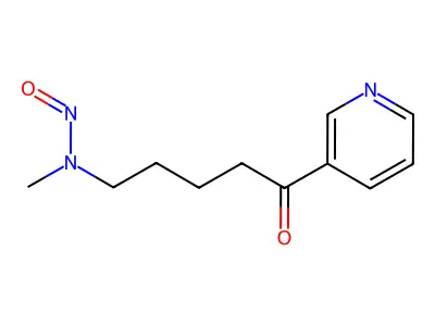 [5-(Methylnitrosamino)-1-(3-pyridyl)-1-pentanone structure