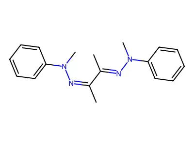 2,3-Butanedione,2,3-di-2-methyl-2-phenylhydrazone structure