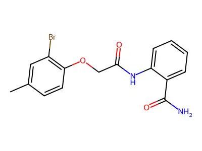 2-[[2-(2-Bromo-4-methylphenoxy)acetyl]amino]benzamide structure
