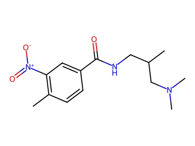 N-[3-(dimethylamino)-2-methylpropyl]-4-methyl-3-nitrobenzamide structure