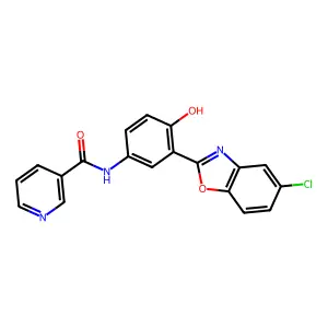 N-(3-(5-chlorobenzo[d]oxazol-2-yl)-4-hydroxyphenyl)nicotinamide structure